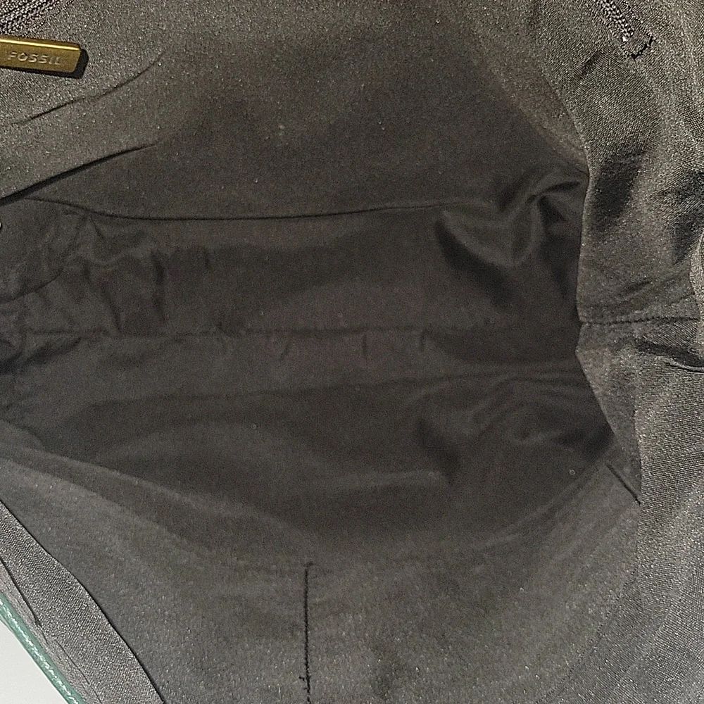 Fossil Green Leather Backpack Shoulder Bag
